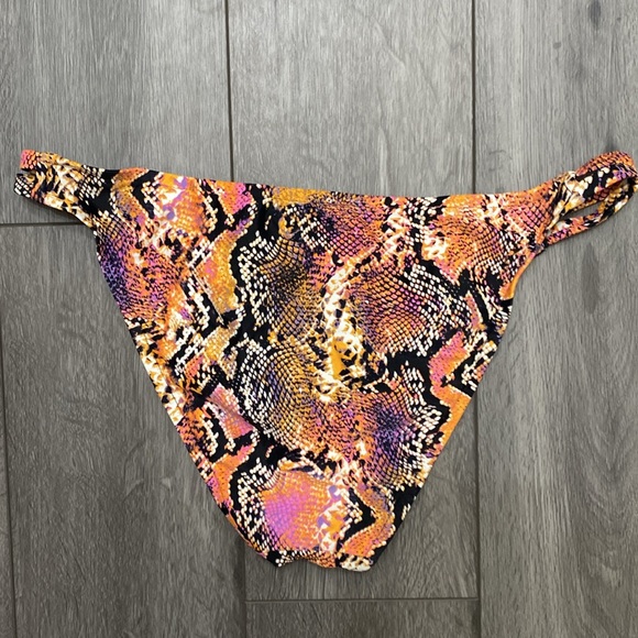 Neon snakeskin print bikini bottoms - Picture 4 of 5